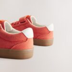 Red Standard Fit (F) Touch Fastening Elastic Lace Trainers
