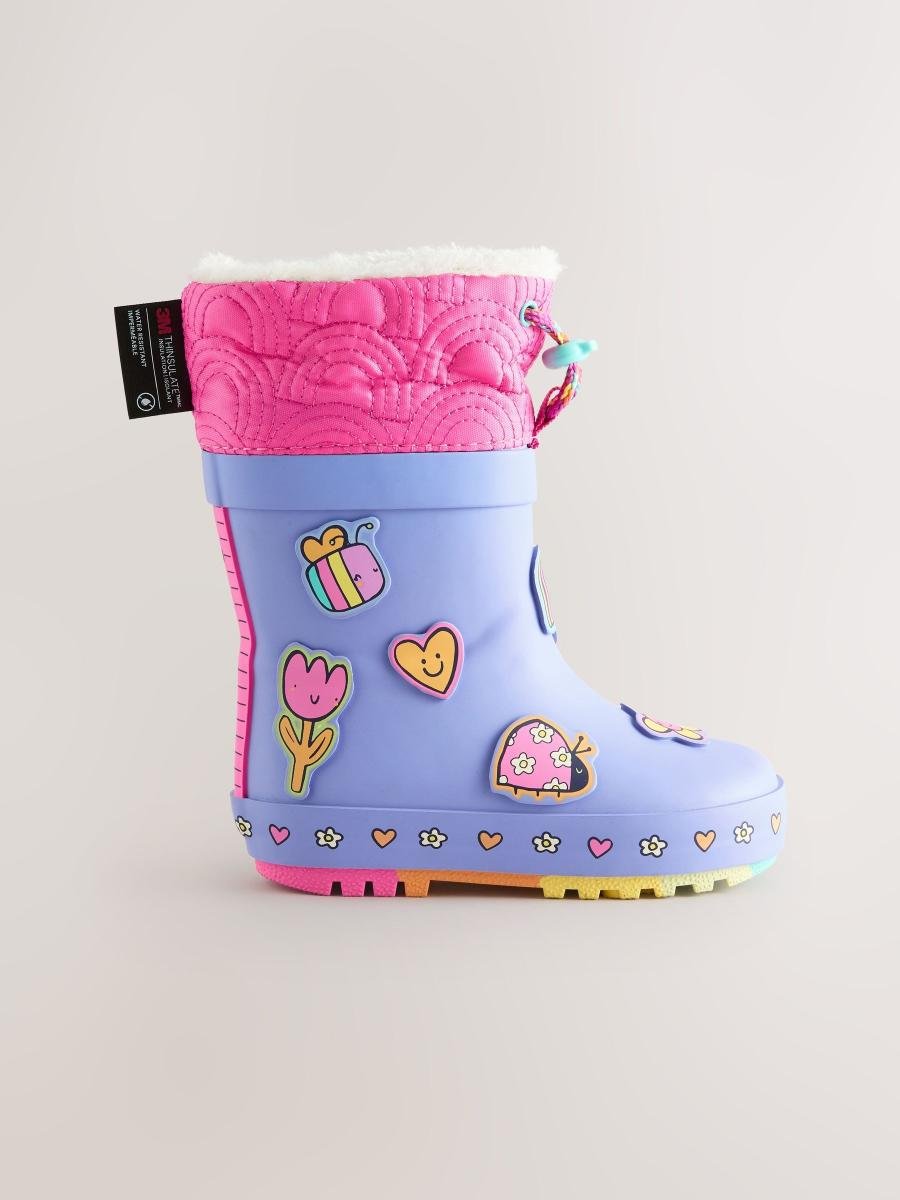 Purple Character Thinsulate Lined Cuff Wellies