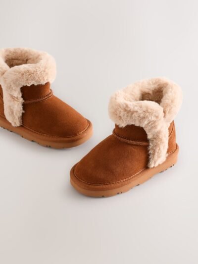 Brown Tall Suede Pull On Boots