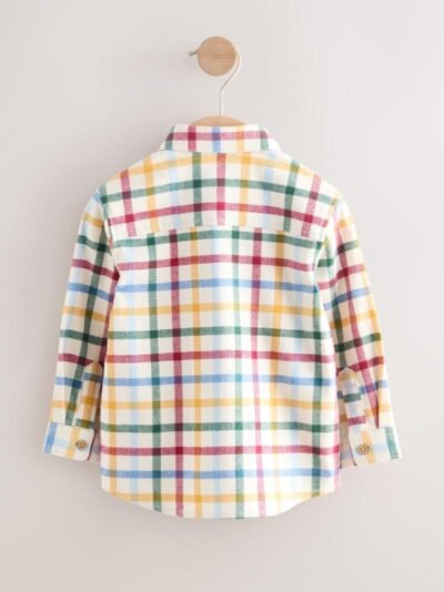 Ecru Bright Gingham Check Long Sleeve Character Shirt