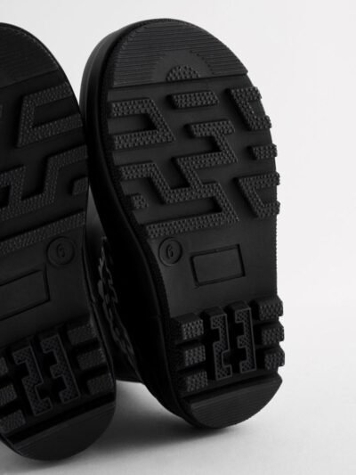 Black Colour Changing Dinosaur Handle Pull On Wellies