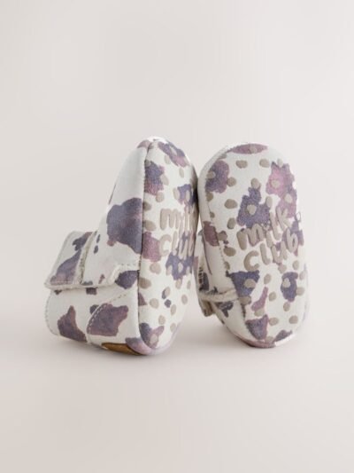 Neutral Cow Suede Baby Pull-On Boots