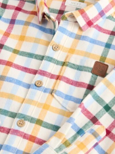 Ecru Bright Gingham Check Long Sleeve Character Shirt