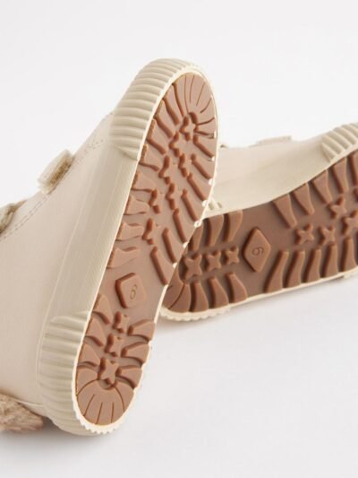 Bone White Bunny Standard Fit (F) Touch Fasten Strap High Top Trainers