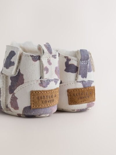 Neutral Cow Suede Baby Pull-On Boots