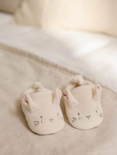 Cream Bunny Baby Slip-On Shoes