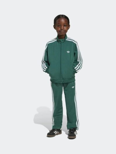 adidas Originals Green Firebird Little Kids Tracksuit