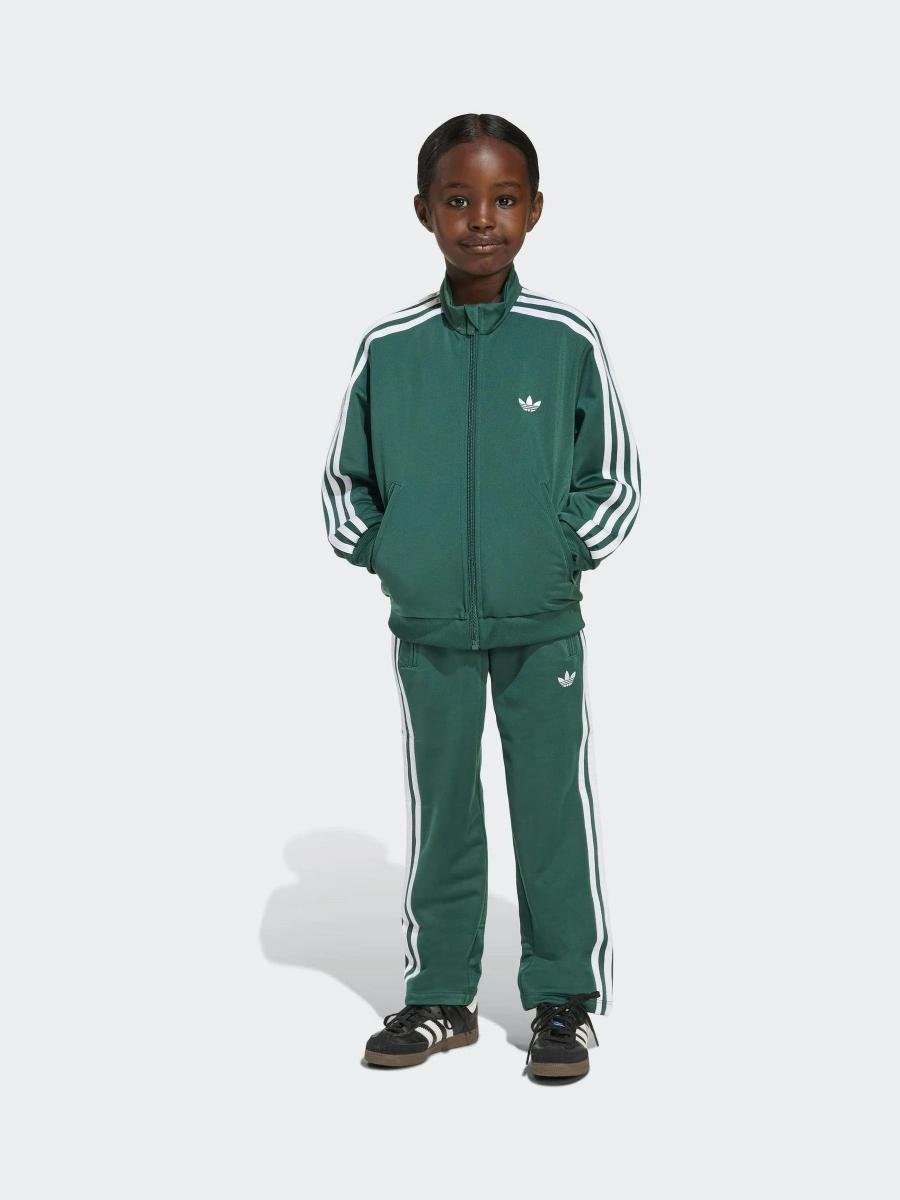 adidas Originals Green Firebird Little Kids Tracksuit