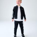 adidas Black Adicolor SST Little Kids Tracksuit