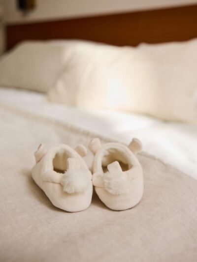Cream Bunny Baby Slip-On Shoes