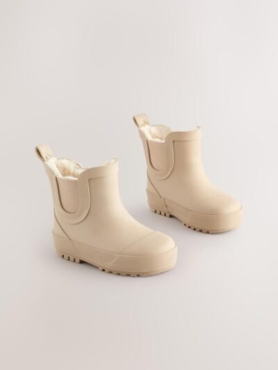 Neutral Warm Lined Ankle Wellies