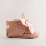 Pink Rust Baby Floral Print Boots