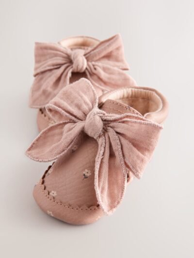 Pink Rust Baby Floral Print Boots