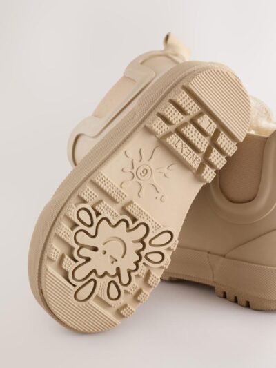 Neutral Warm Lined Ankle Wellies