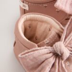 Pink Rust Baby Floral Print Boots