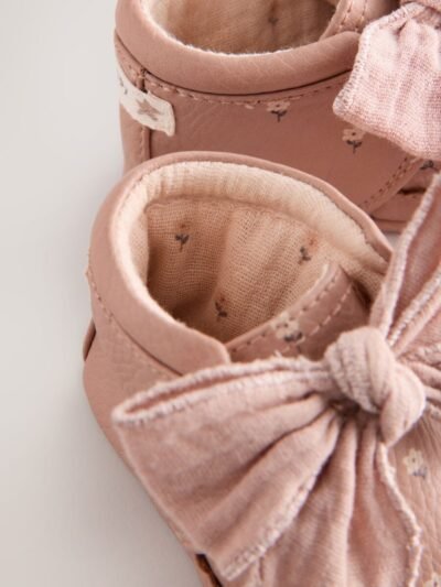 Pink Rust Baby Floral Print Boots