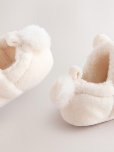 Cream Bunny Baby Slip-On Shoes