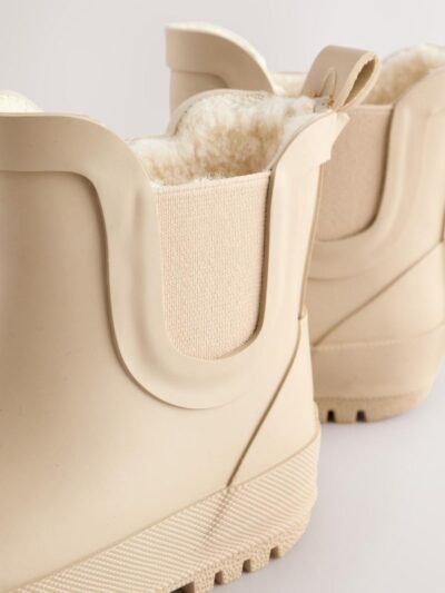 Neutral Warm Lined Ankle Wellies