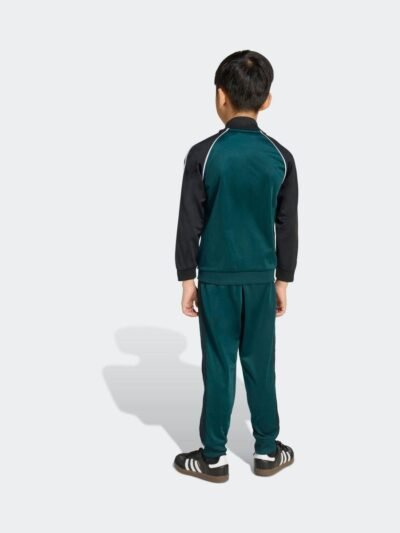 adidas Green Adicolor SST Little Kids Tracksuit