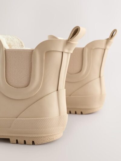 Neutral Warm Lined Ankle Wellies