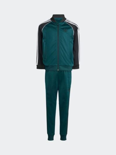 adidas Green Adicolor SST Little Kids Tracksuit