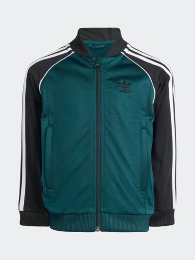 adidas Green Adicolor SST Little Kids Tracksuit