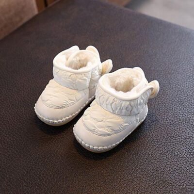 XiaRenTong Quilted Bear Ear Snow Boots