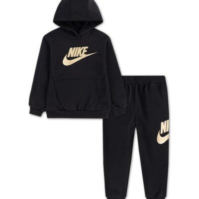 Nike Black Chrome Little Kids Club Fleece Tracksuit Set