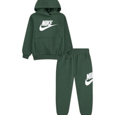 Nike Green Little Kids Club Fleece Tracksuit Set