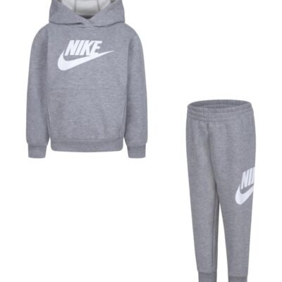 Nike Grey Little Kids Club Fleece Tracksuit Set