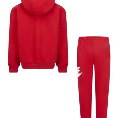 Nike Red Little Kids Club Fleece Tracksuit Set