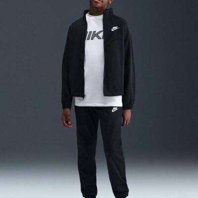 Nike Black Dri-Fit Poly Zip Through Tracksuit