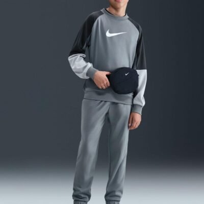 Nike Smoke Grey Dri-FIT Poly Crew Tracksuit