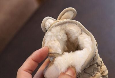 'QDD' Fleece-Lined Bear Booties