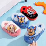 Paw Patrol Chase Plush Slippers – Premium Blue Kids Slides