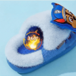 Paw Patrol Chase Plush Slippers – Premium Blue Kids Slides