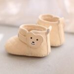 Quilted Bear High-Top Pram Shoes