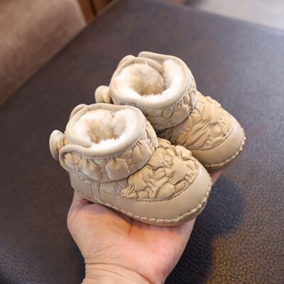 'QDD' Fleece-Lined Bear Booties
