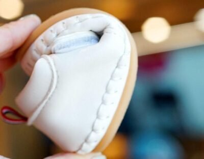 White 'Cherry Bow' Soft-Sole Shoes