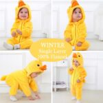 Michley Flannel Animal Hooded Romper