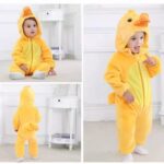 Michley Flannel Animal Hooded Romper