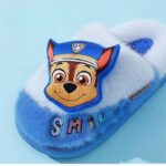 Paw Patrol Chase Plush Slippers – Premium Blue Kids Slides