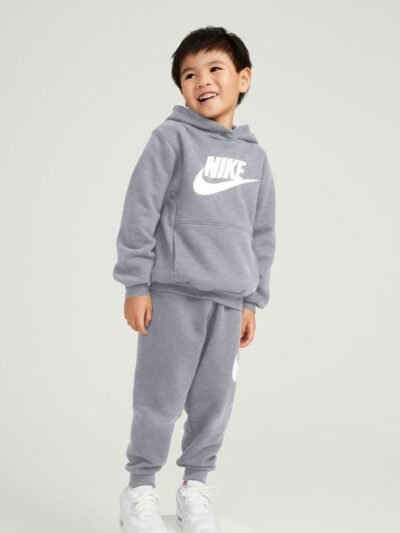 Nike Grey Little Kids Club Fleece Tracksuit Set