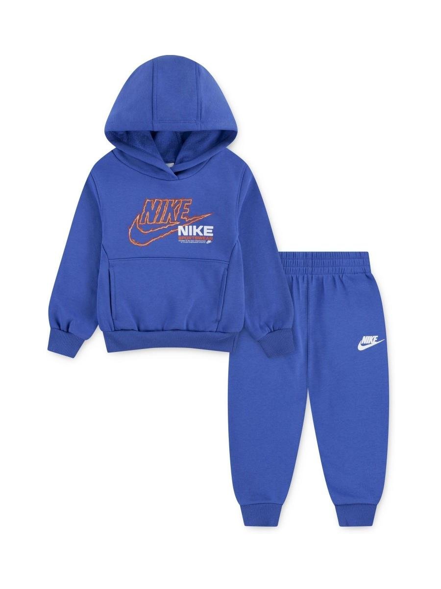 Nike Comet Blue Little Kids Overhead Hoodie and Joggers Tracksuit