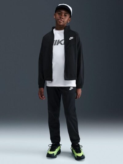 Nike Black Dri-Fit Poly Zip Through Tracksuit