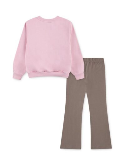 Nike Pink Little Kids Wild Warmth Crew and Flared Leggings Set