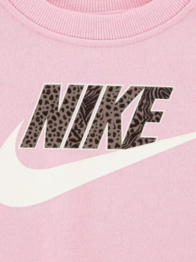 Nike Pink Little Kids Wild Warmth Crew and Flared Leggings Set