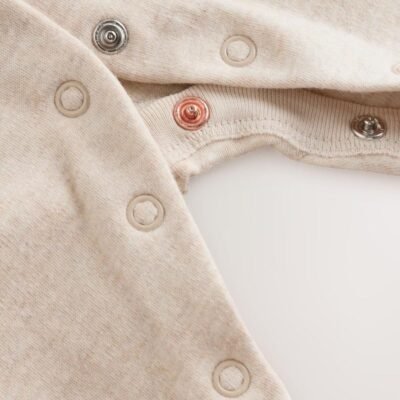 Neutral Smart Bow Tie Baby Sleepsuit