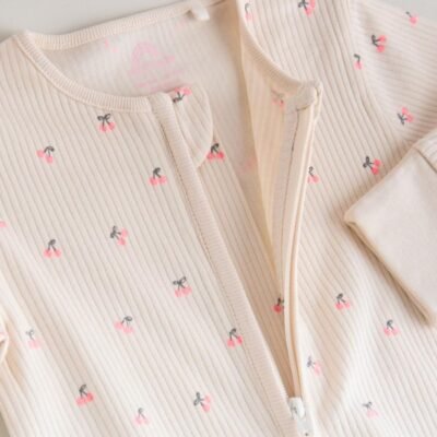 Pink Two Way Zip Baby Sleepsuit 4 Pack