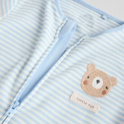 Blue Bear Way Zip Baby Sleepsuits 3 Pack